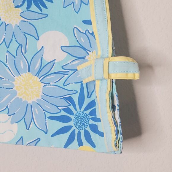 Lilly Pulitzer Vintage Blue Floral Sunflower Bow Skirt Sz 10 - Picture 2 of 9